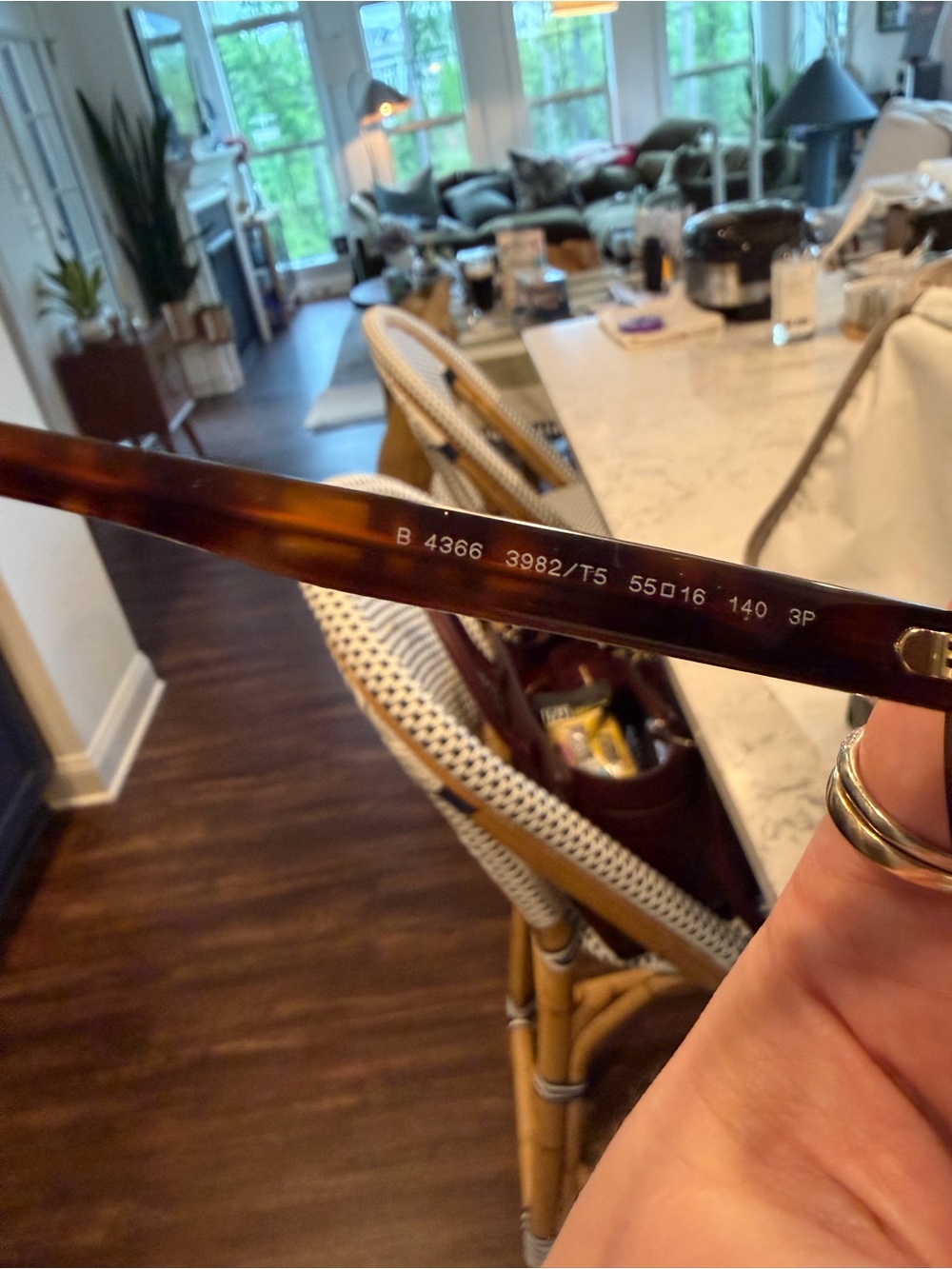 Burberry 55mm Polarized Square Cat Eye Sunglasses - Brown - Picture 7 of 7